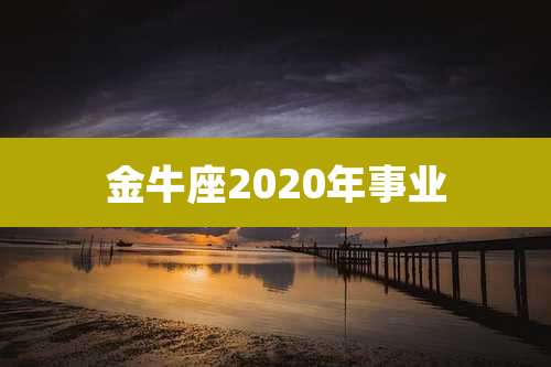 金牛座2020年事业