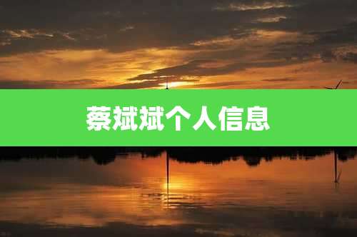 蔡斌斌个人信息
