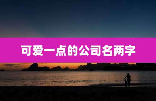 可爱一点的公司名两字