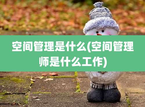 空间管理是什么(空间管理师是什么工作)