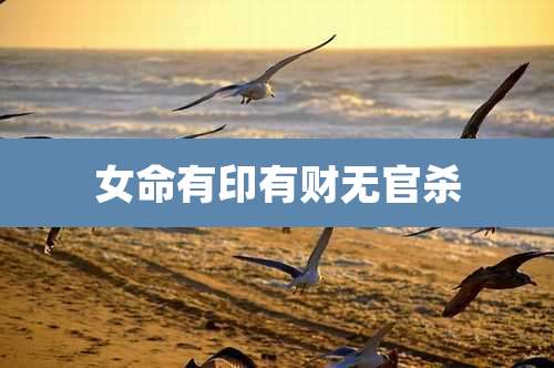 女命有印有财无官杀