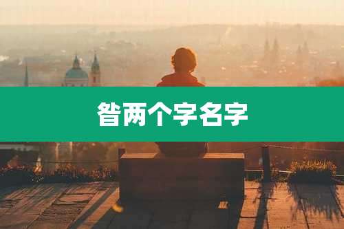 昝两个字名字