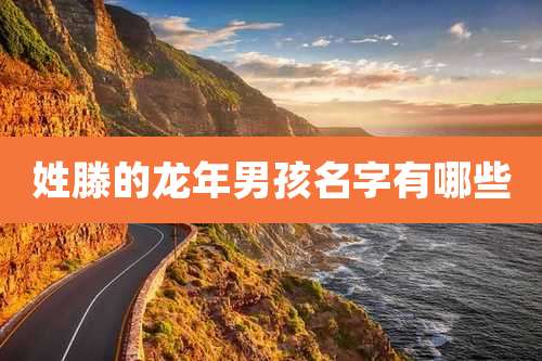 姓滕的龙年男孩名字有哪些