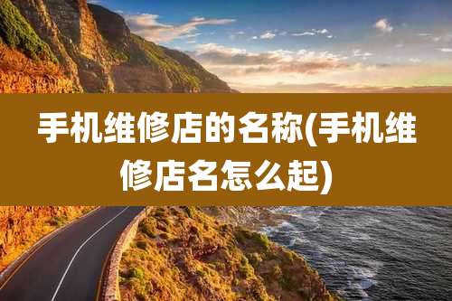 手机维修店的名称(手机维修店名怎么起)