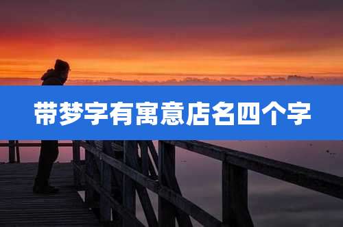 带梦字有寓意店名四个字