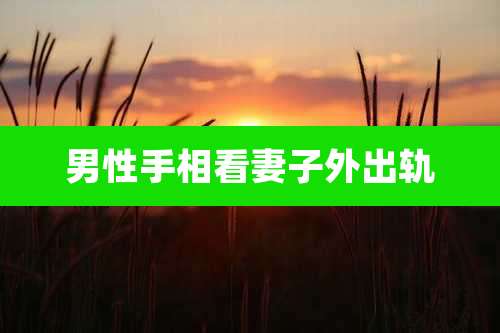 男性手相看妻子外出轨