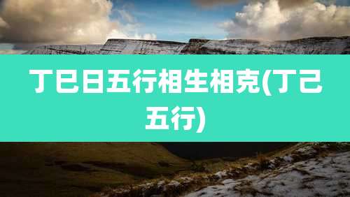 丁巳日五行相生相克(丁己五行)