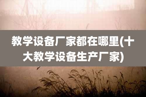 教学设备厂家都在哪里(十大教学设备生产厂家)