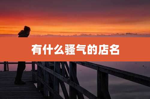 有什么骚气的店名