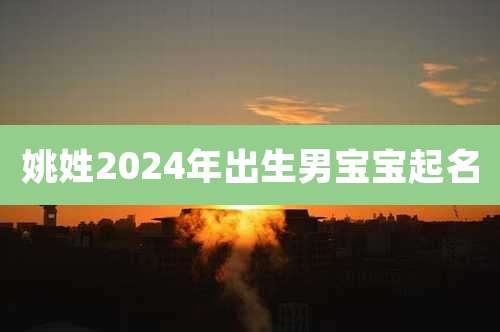 姚姓2024年出生男宝宝起名