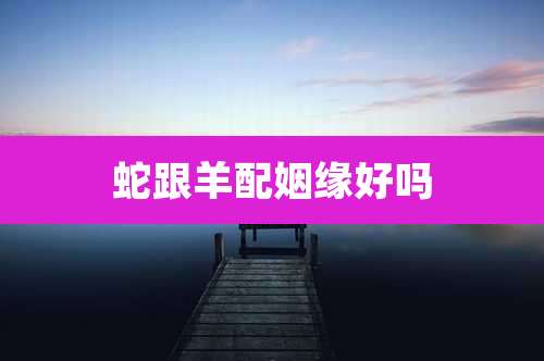 蛇跟羊配姻缘好吗