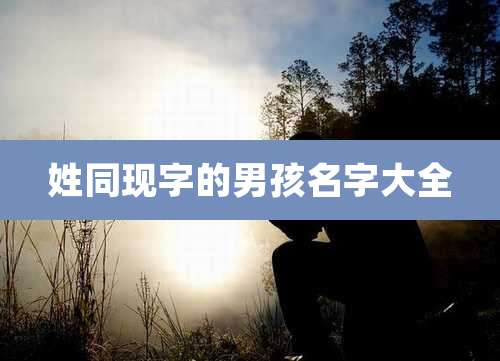 姓同现字的男孩名字大全