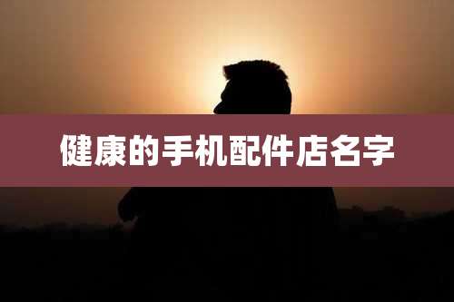 健康的手机配件店名字