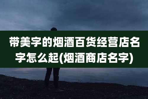 带美字的烟酒百货经营店名字怎么起(烟酒商店名字)
