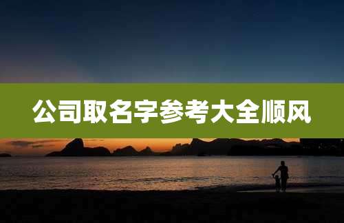 公司取名字参考大全顺风