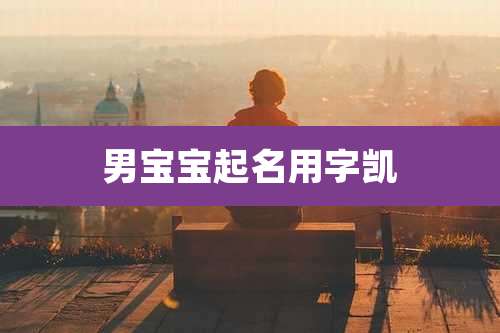 男宝宝起名用字凯