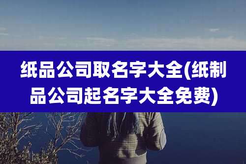 纸品公司取名字大全(纸制品公司起名字大全免费)