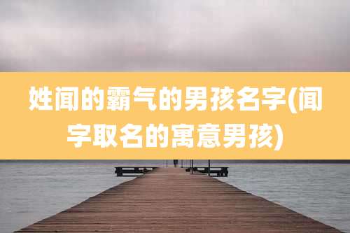 姓闻的霸气的男孩名字(闻字取名的寓意男孩)