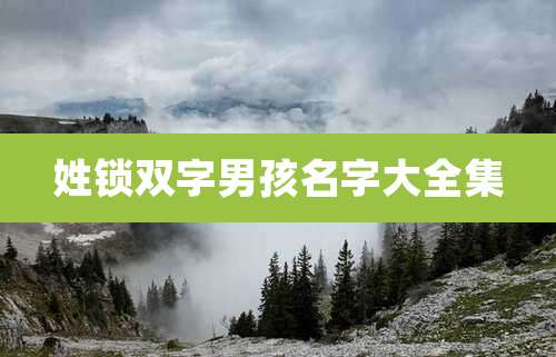 姓锁双字男孩名字大全集