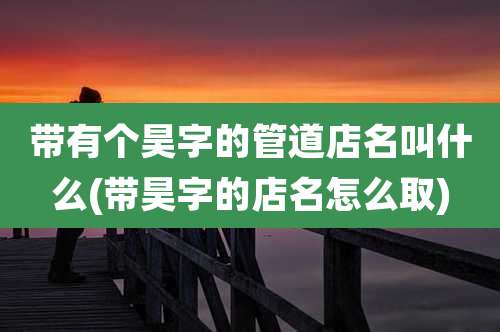 带有个昊字的管道店名叫什么(带昊字的店名怎么取)