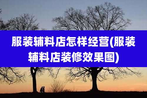 服装辅料店怎样经营(服装辅料店装修效果图)