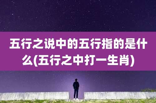 五行之说中的五行指的是什么(五行之中打一生肖)