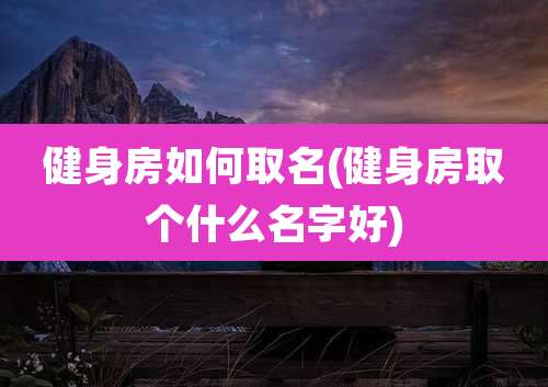 健身房如何取名(健身房取个什么名字好)