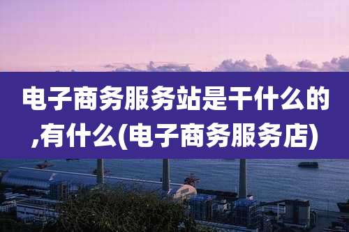 电子商务服务站是干什么的,有什么(电子商务服务店)