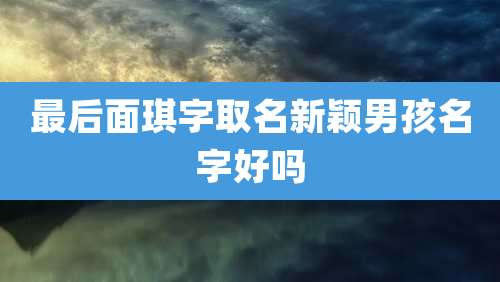 最后面琪字取名新颖男孩名字好吗