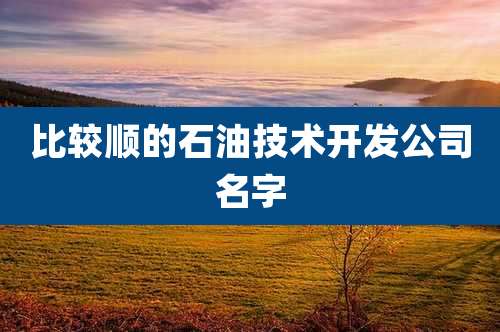 比较顺的石油技术开发公司名字