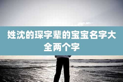 姓沈的琛字辈的宝宝名字大全两个字