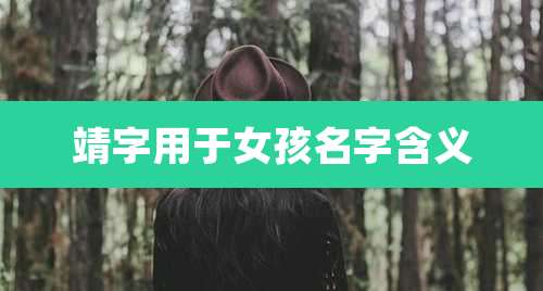 靖字用于女孩名字含义