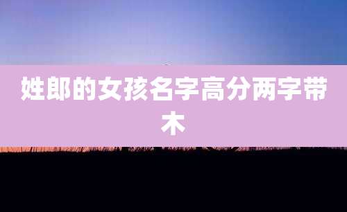姓郎的女孩名字高分两字带木