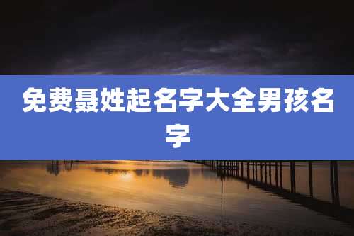免费聂姓起名字大全男孩名字
