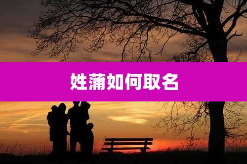 姓蒲如何取名