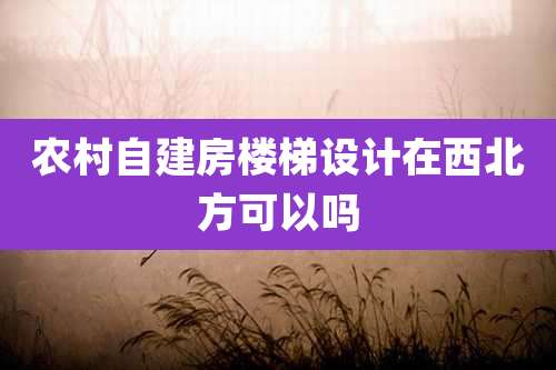 农村自建房楼梯设计在西北方可以吗