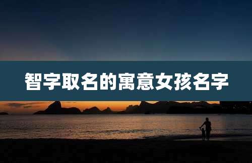 智字取名的寓意女孩名字
