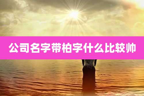 公司名字带柏字什么比较帅