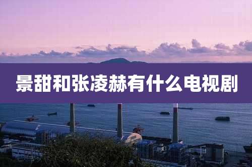 景甜和张凌赫有什么电视剧