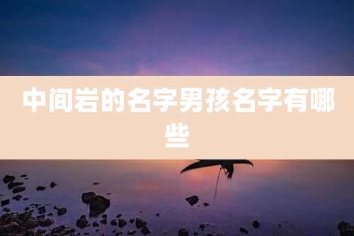 中间岩的名字男孩名字有哪些