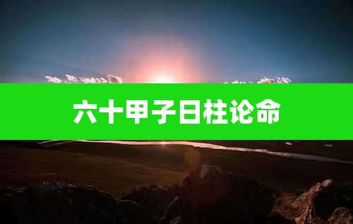 六十甲子日柱论命