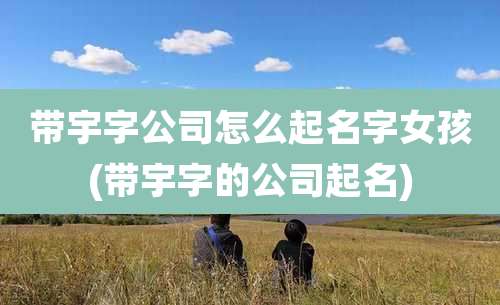带宇字公司怎么起名字女孩(带宇字的公司起名)