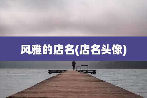 风雅的店名(店名头像)