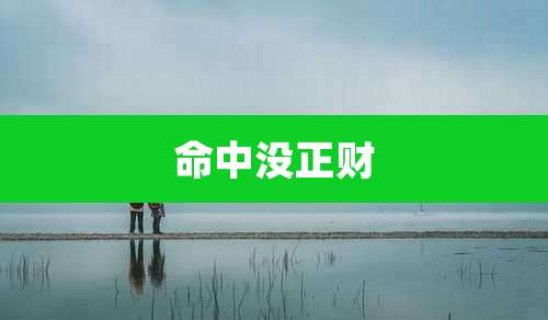 命中没正财