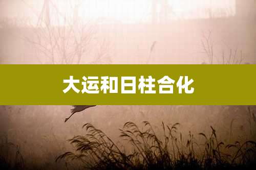 大运和日柱合化