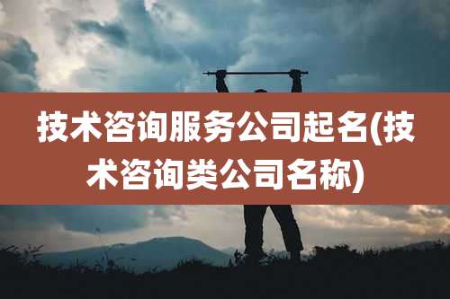 技术咨询服务公司起名(技术咨询类公司名称)