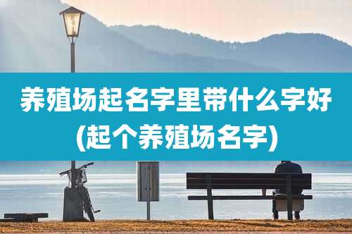 养殖场起名字里带什么字好(起个养殖场名字)