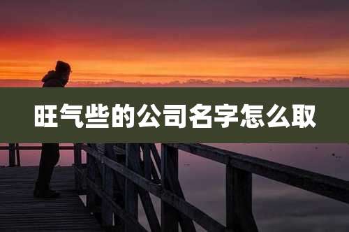 旺气些的公司名字怎么取