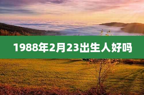 1988年2月23出生人好吗