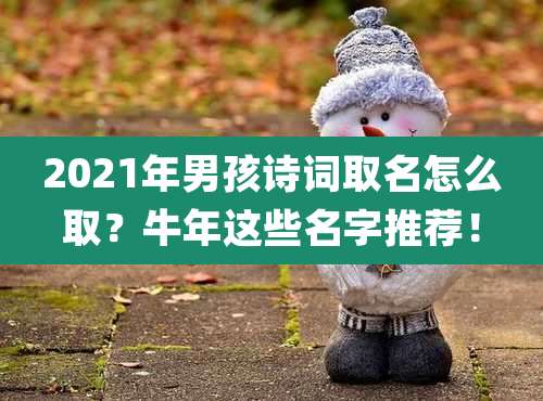 2021年男孩诗词取名怎么取?牛年这些名字推荐!